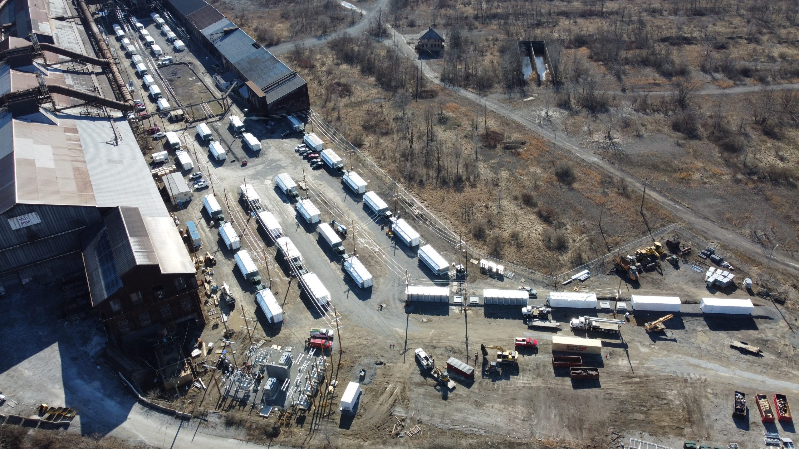 Construction underway at the Midland, PA site.